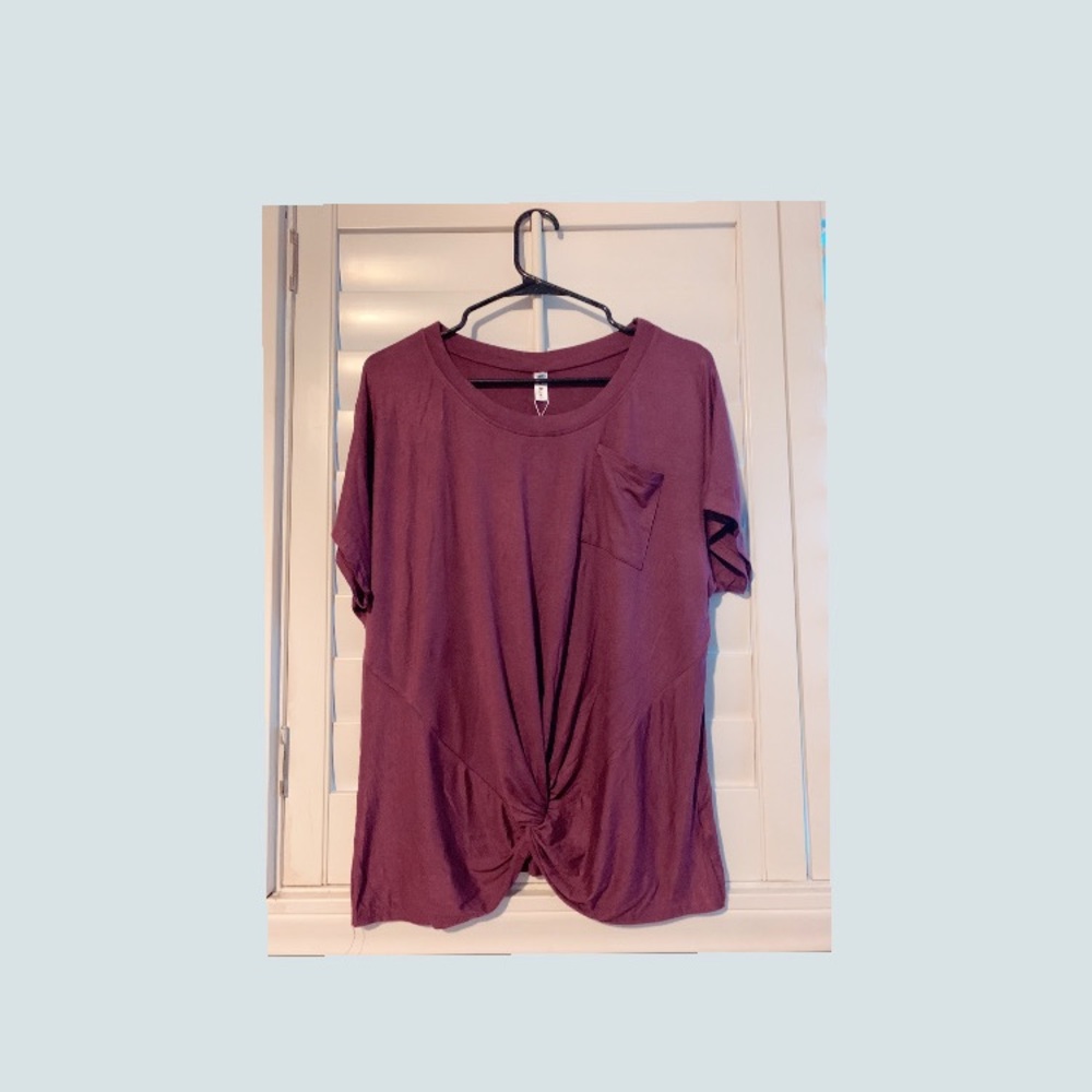 Tunic-style cinched front top